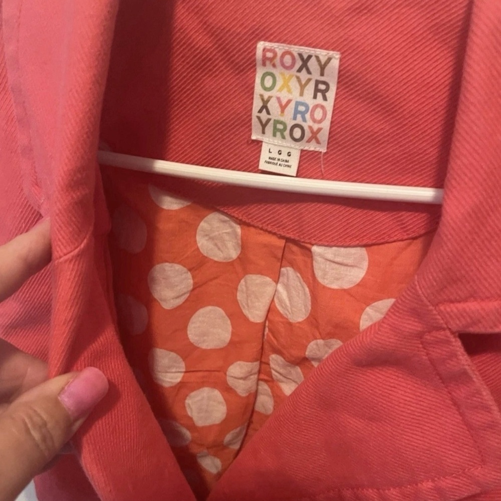 Roxy Vibrant Pink Double-Breasted Pea Coat - Picture 5 of 5